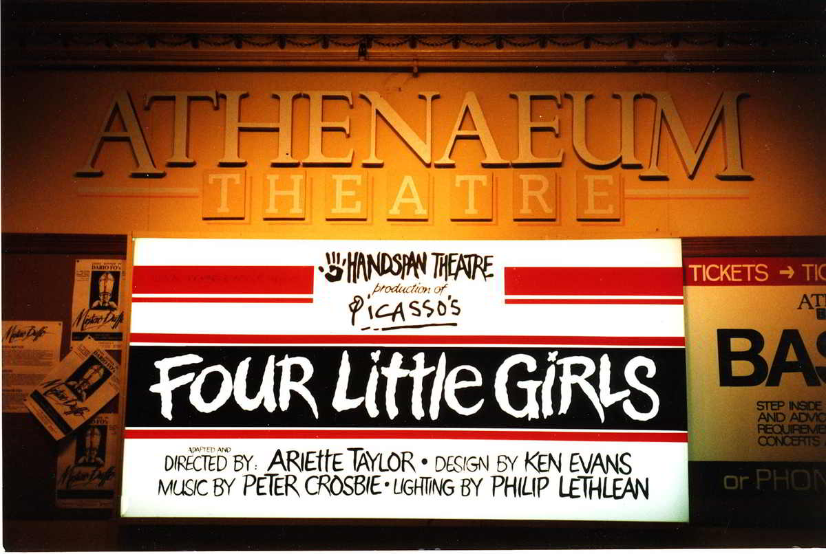 Handspan Theatre Four Little Girls billboard Melbourne Athenaeum Theatre