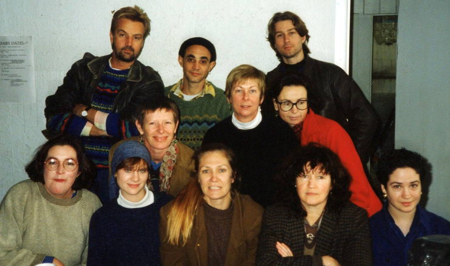 Handspan Theatre Daze of Our Lives group photo of eleven people in winter clothes