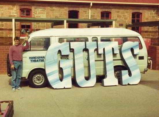 handspan van on tour with GUTS sign