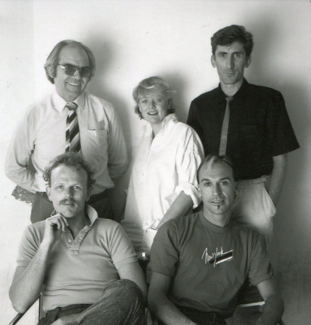 Handspan Theatre Board 1982 portrait of 5 people in a group