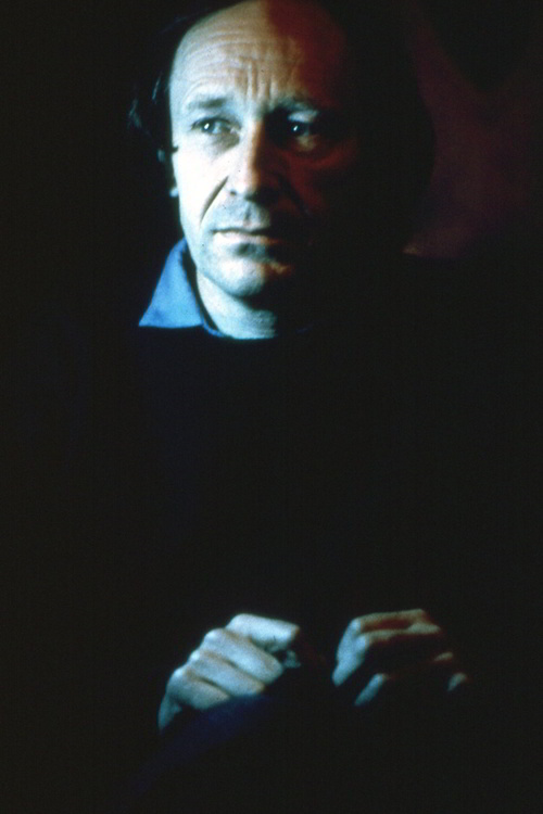 Peter Oyston Handspan Theatre portrait of a man in a dark blue jumper