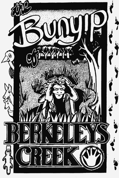 Handspan Productions Black and white Bunyip of Berkeley's Creek postcard.