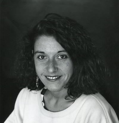 Carmelina di Guglielmo, Handspan Theatre black and white portrait of a young woman