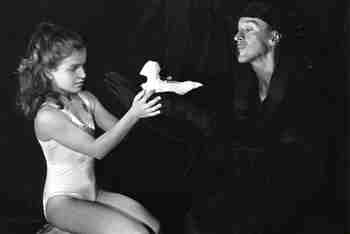 puppeteer offers girl puppet dove